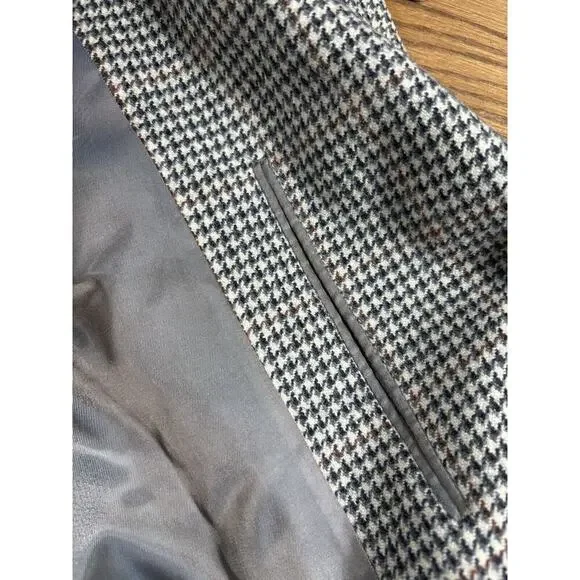 Weatherfield Wool Overcoat Mens Houndstooth Plaid Preppy City Old Money 90’s